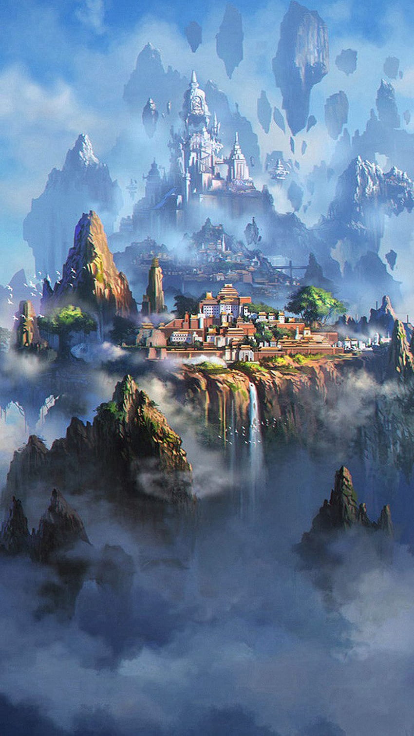 Anime Ports Fantasy Art Architecture Building House Artwork Painting  Rooftops Village Asian Architec Wallpaper - Resolution:1920x1080 -  ID:667659 - wallha.com