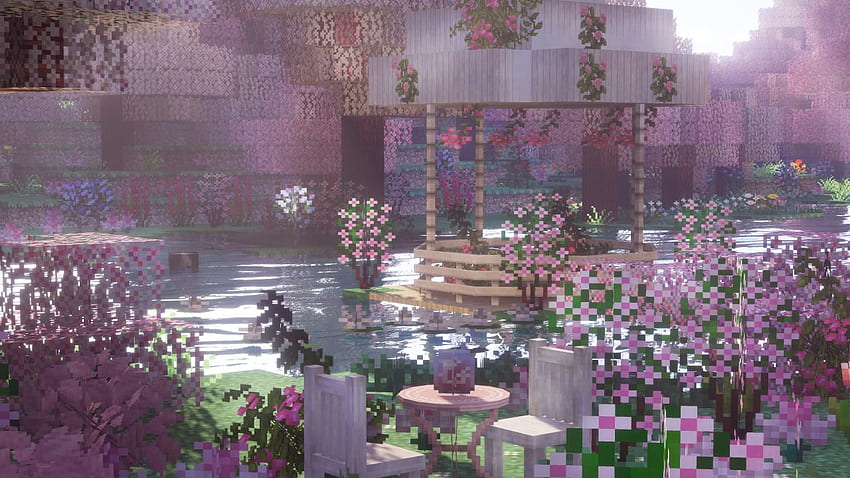 Estetika Minecraft, Minecraft Merah Muda Wallpaper HD