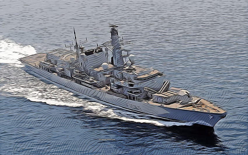 HMS Richmond, F239, , arte vettoriale, disegno HMS Richmond, arte creativa, arte HMS Richmond, disegno vettoriale, navi astratte, HMS Richmond F239, Royal Navy Sfondo HD
