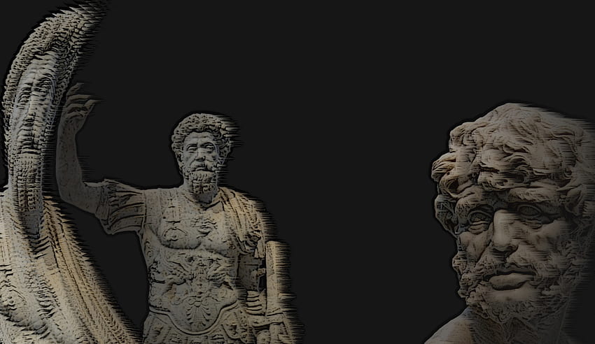 Meditazioni di Marco Aurelio - Statua di Seneca il Giovane Sfondo HD