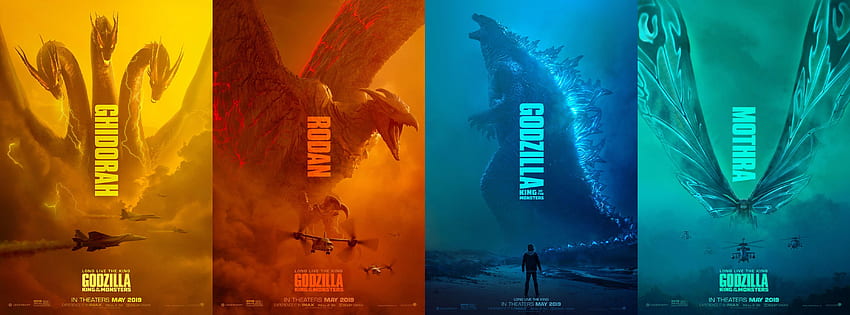 Направих Ultra Wide от плакатите на Godzilla., Cool Godzilla HD тапет