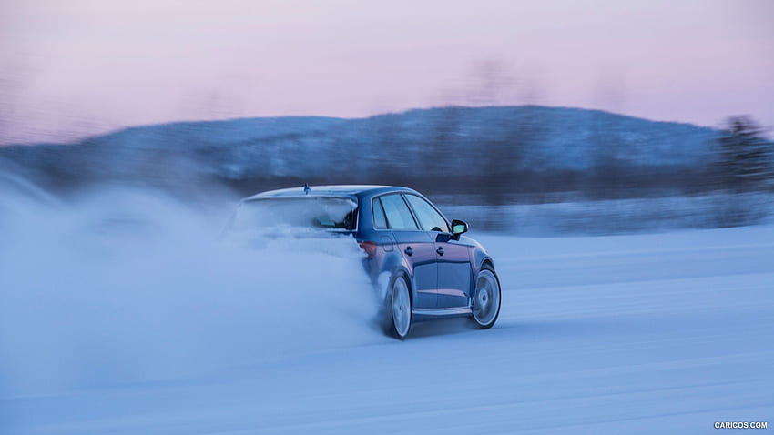 Audi RS3 Sportback (Sepang Blue) In Snow - Rear., Audi Drift HD wallpaper