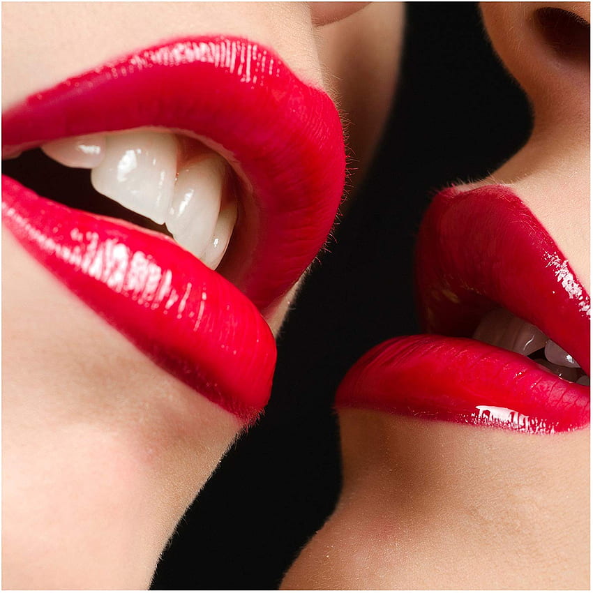 Non Woven Kiss Me Square, Very Hot Red Lips , Kiss Me To Unlock HD phone wallpaper