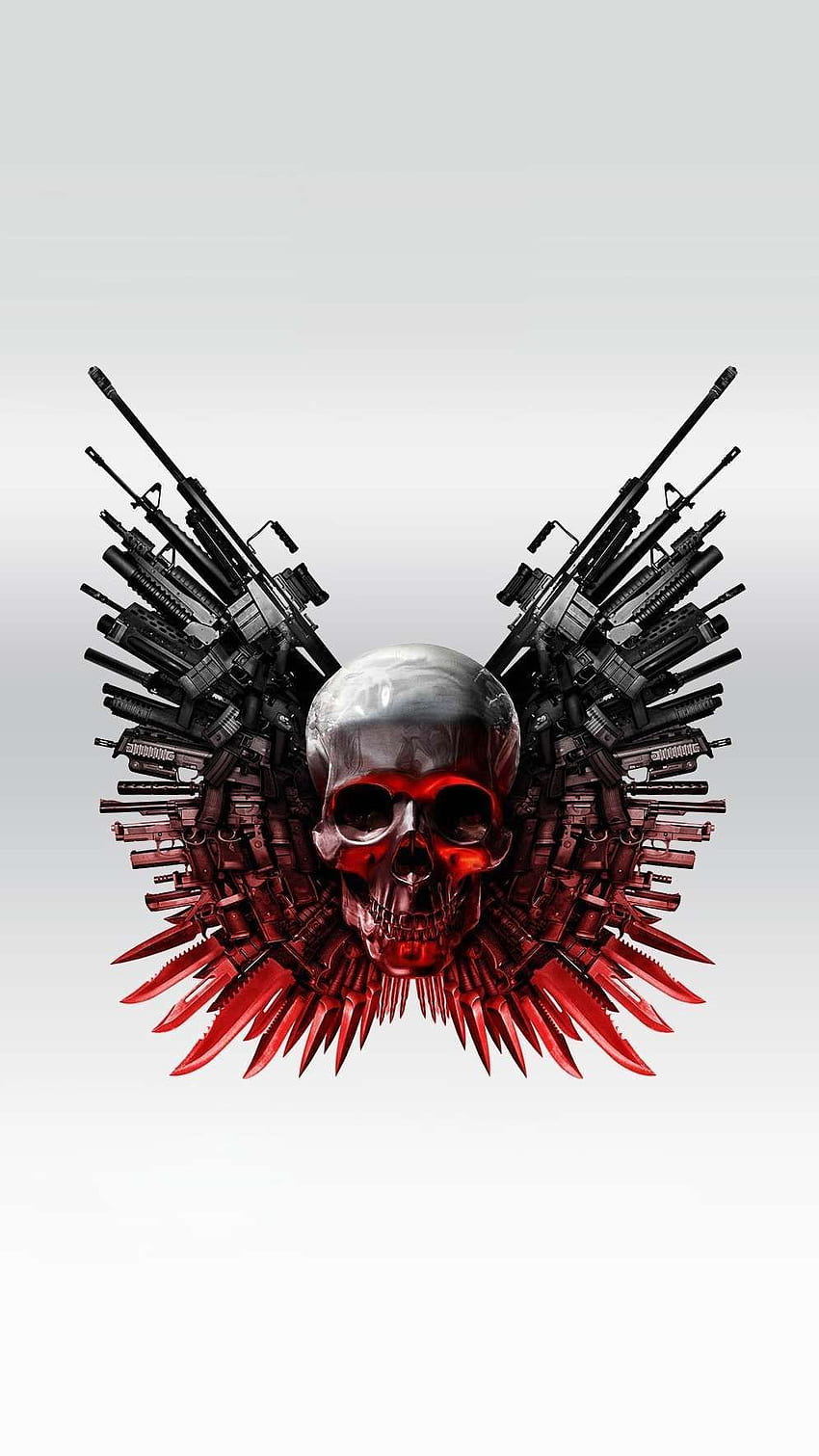 Guns and Skulls iPhone, Cool Skull HD тапет за телефон