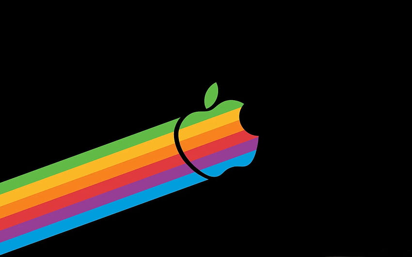 Logotipo retro de manzana fondo de pantalla