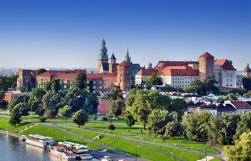Königsschloss Wawel, Krakau, Polen, Krakau, Wawel, Burg, Polen HD-Hintergrundbild