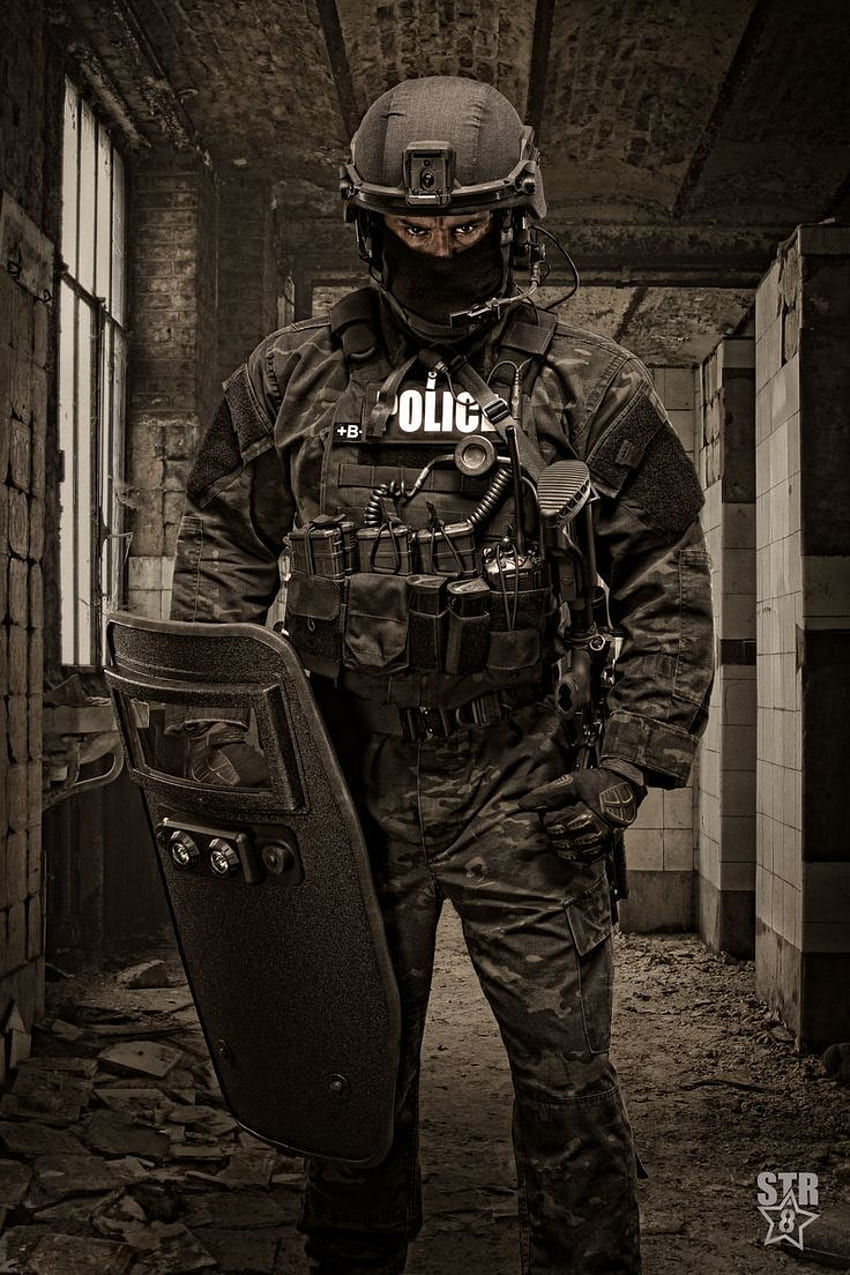 Swat Tactical ความละเอียดสูง คลิก วอลล์เปเปอร์โทรศัพท์ HD