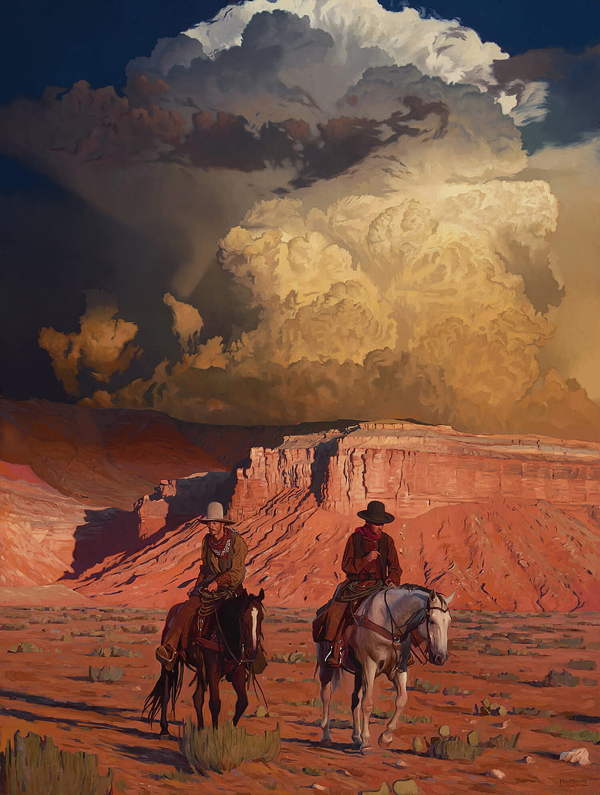 Mark Maggiori, Cowboy-Malerei HD-Handy-Hintergrundbild