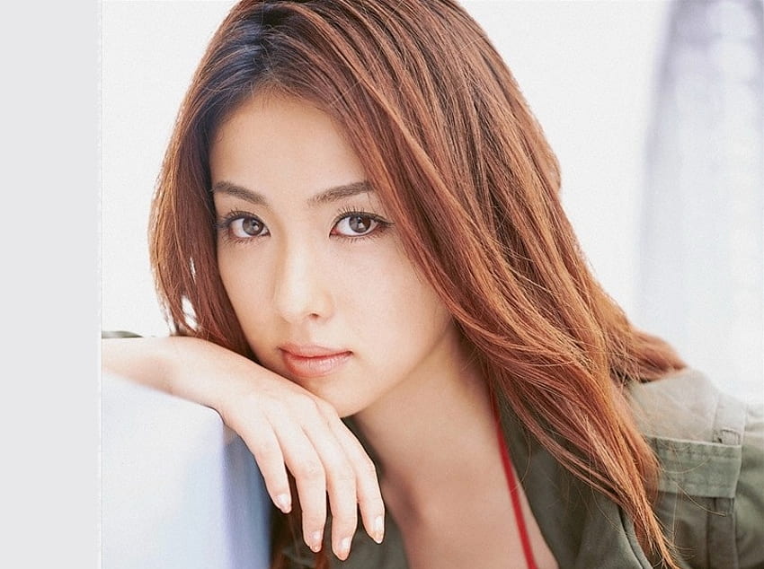 Linda Saki, asiática, Japão, olhos, menina, linda, beleza, mulher, bonita, rosto, adorável, fêmea papel de parede HD
