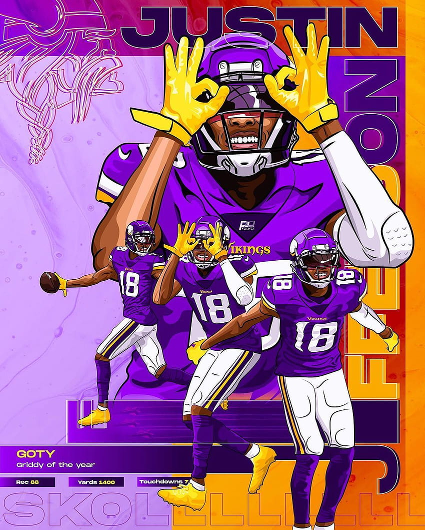 Made Justin Jefferson for you Vikings Fans Griddy HD wallpaper  Pxfuel
