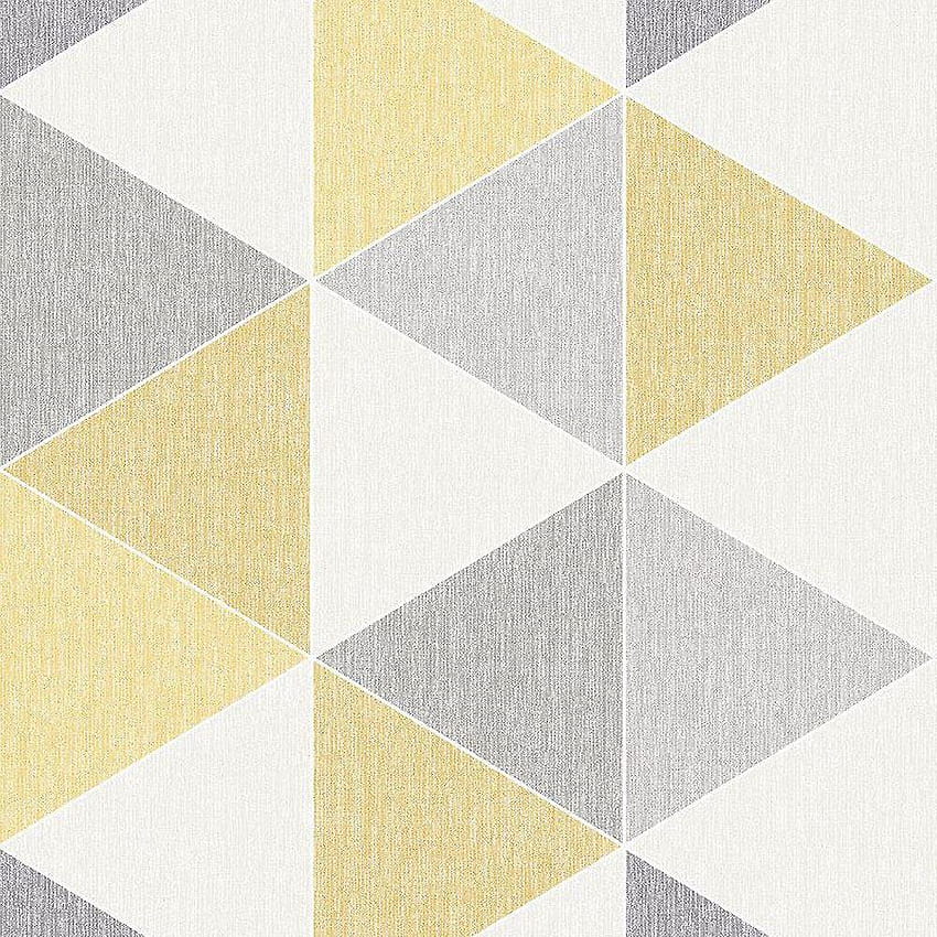 Żółty trójkąt Scandi Apex nowoczesny luksusowy abstrakcyjny geometryczny dom artystyczny Tapeta na telefon HD