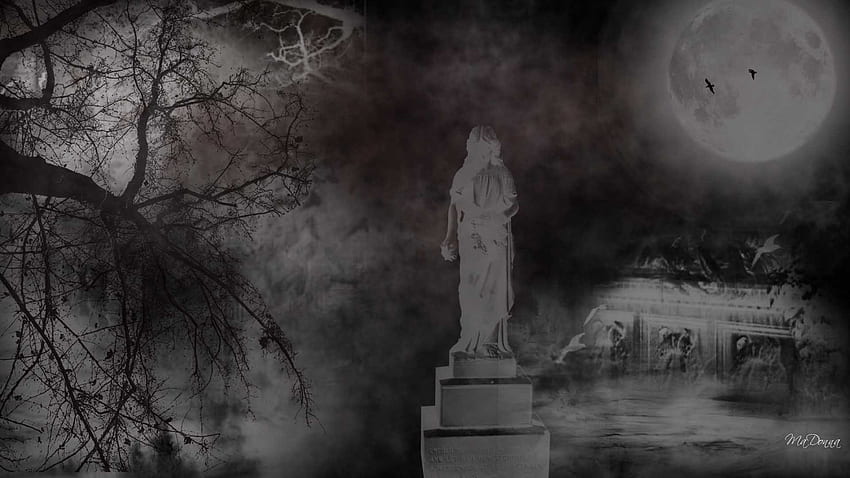 Creepy Graveyard Background Halloween at the graveyard [] for your , Mobile & Tablet. Explore Graveyard . Creepy Graveyard , Spooky Graveyard , Graveyard , Haunted Graveyard HD wallpaper