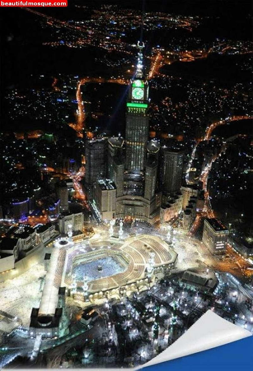 Piękne meczety, Arabia Saudyjska nocą Tapeta na telefon HD