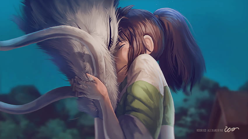 Spirited Away and Background, Haku Ghibli HD wallpaper
