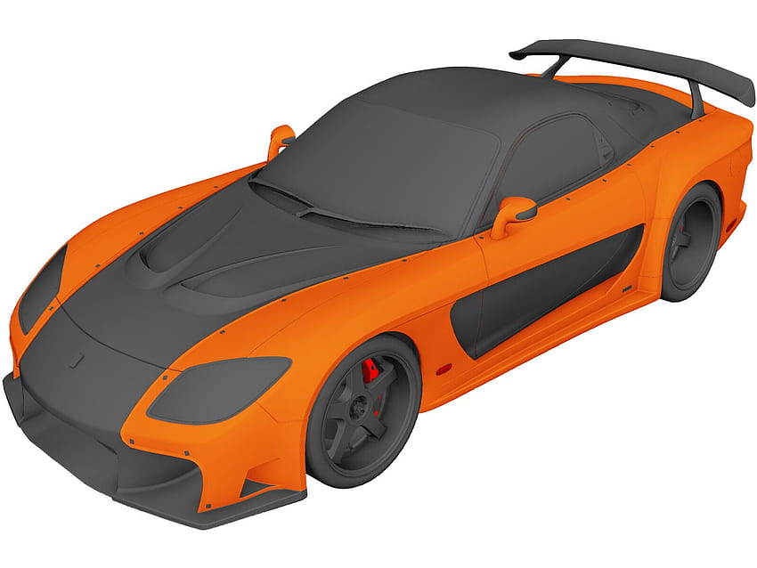 STL файл Mazda Veilside RX 7 на Han • Модел за 3D печат ・ Cults, Han Rx7 HD тапет