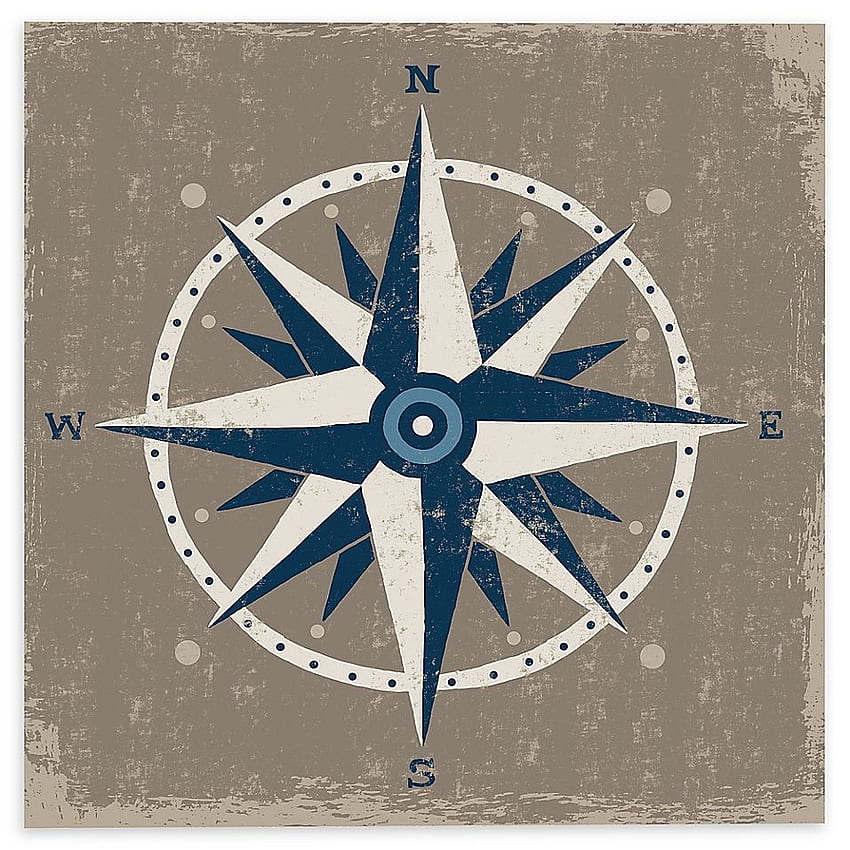 Nautical Compass Canvas Wall Art in Blue. Bed Bath & Beyond. Compass art, Nautical canvas art, Wall canvas HD phone wallpaper