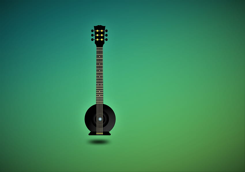 Guitar and Speaker Ultra . Background, Minimalist Guitar HD wallpaper