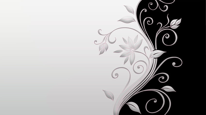 flower design background black and white