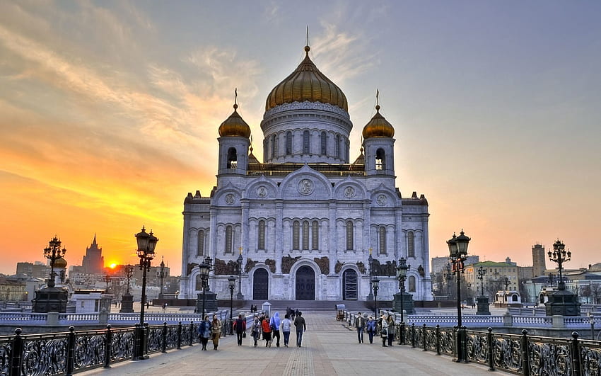 Cities, Moskow, Building, Russia, Cathedral Of Christ The Savior, Temple Of Christ The Savior, White Stone HD wallpaper