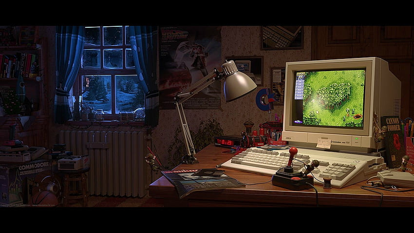 Амига 500 . 1500X500 Dystopia, Amiga 500 и 3500, стара HD тапет