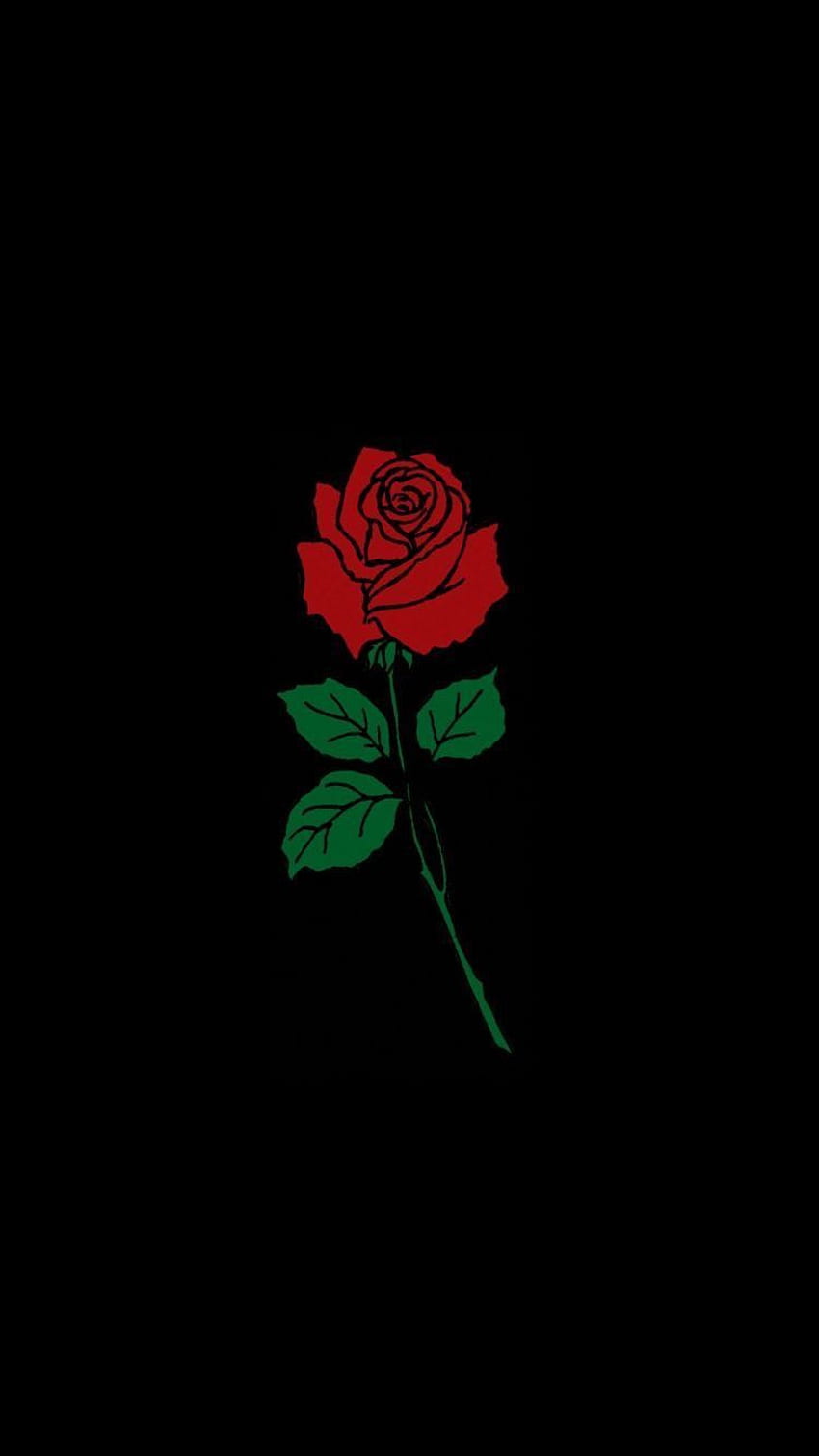 Blocca schermo Black Rose, Estetica rose scure Sfondo del telefono HD