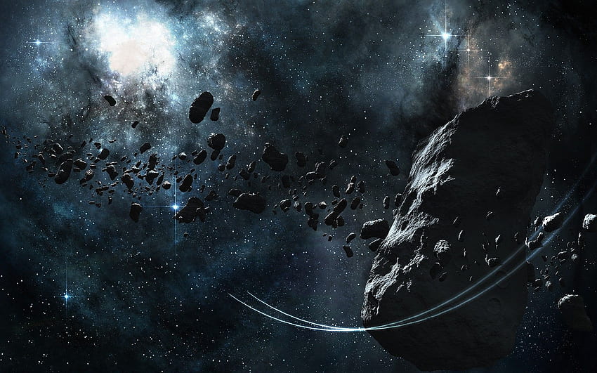 Fantascienza Addendum 5. Spazio, arte spaziale, cintura di asteroidi Sfondo HD