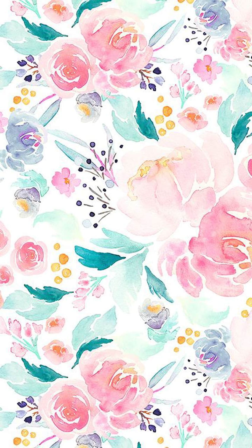 Watercolor Flower, Pastel Watercolor Floral HD phone wallpaper