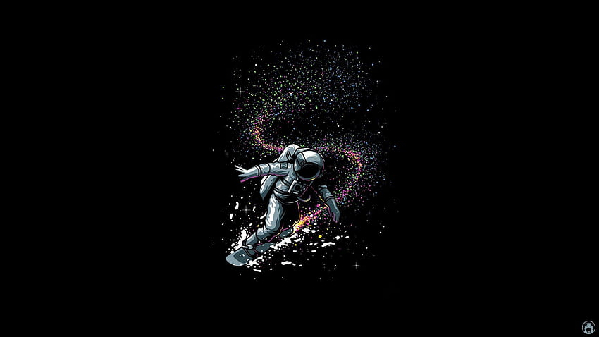 Astronaut Surfing the Galaxy . Background ., Black Astronaut HD wallpaper