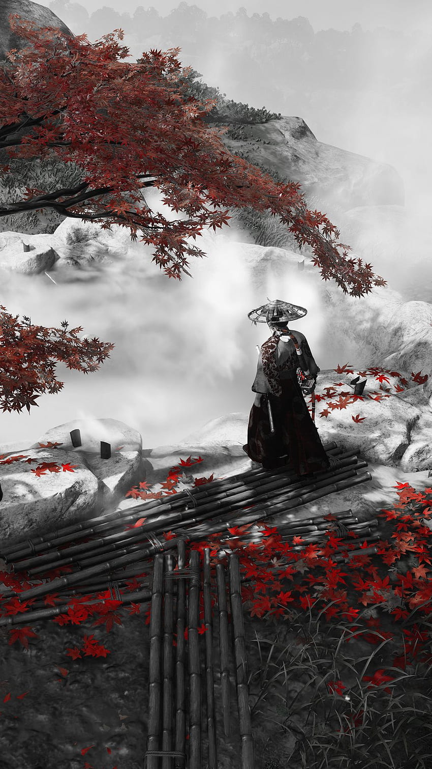Sammlung von Anime und Spiel, Samurai-Kunst HD-Handy-Hintergrundbild