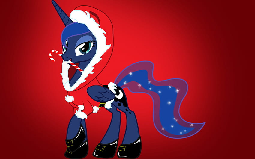 Christmas Luna, Cartoon, Alicorn, Christmas, Luna, My Little Pony, Princess Luna, Friendship is Magic HD wallpaper