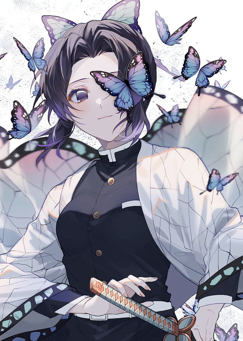 Anime Demon Slayer Kimetsu no Yaiba Butterfly Girl Shinobu Kochou (2) - Update, Best iPhone and iPhone background : Update, Best iPhone and iPhone background, 鬼滅の刃 HD電話の壁紙