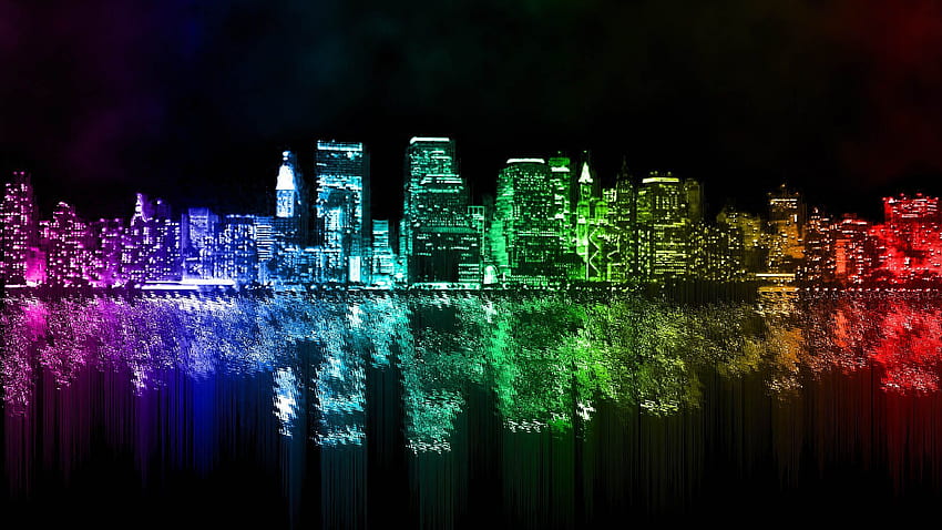 New York City Nacht – Wallpapper. Stadt, Nachtleben in der Stadt HD-Hintergrundbild