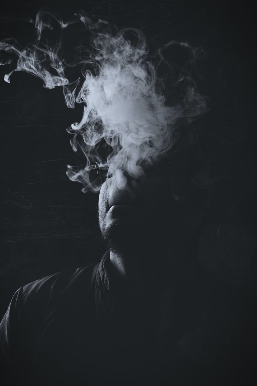 man smoking with black background – Smoke , Men Smoking HD phone wallpaper