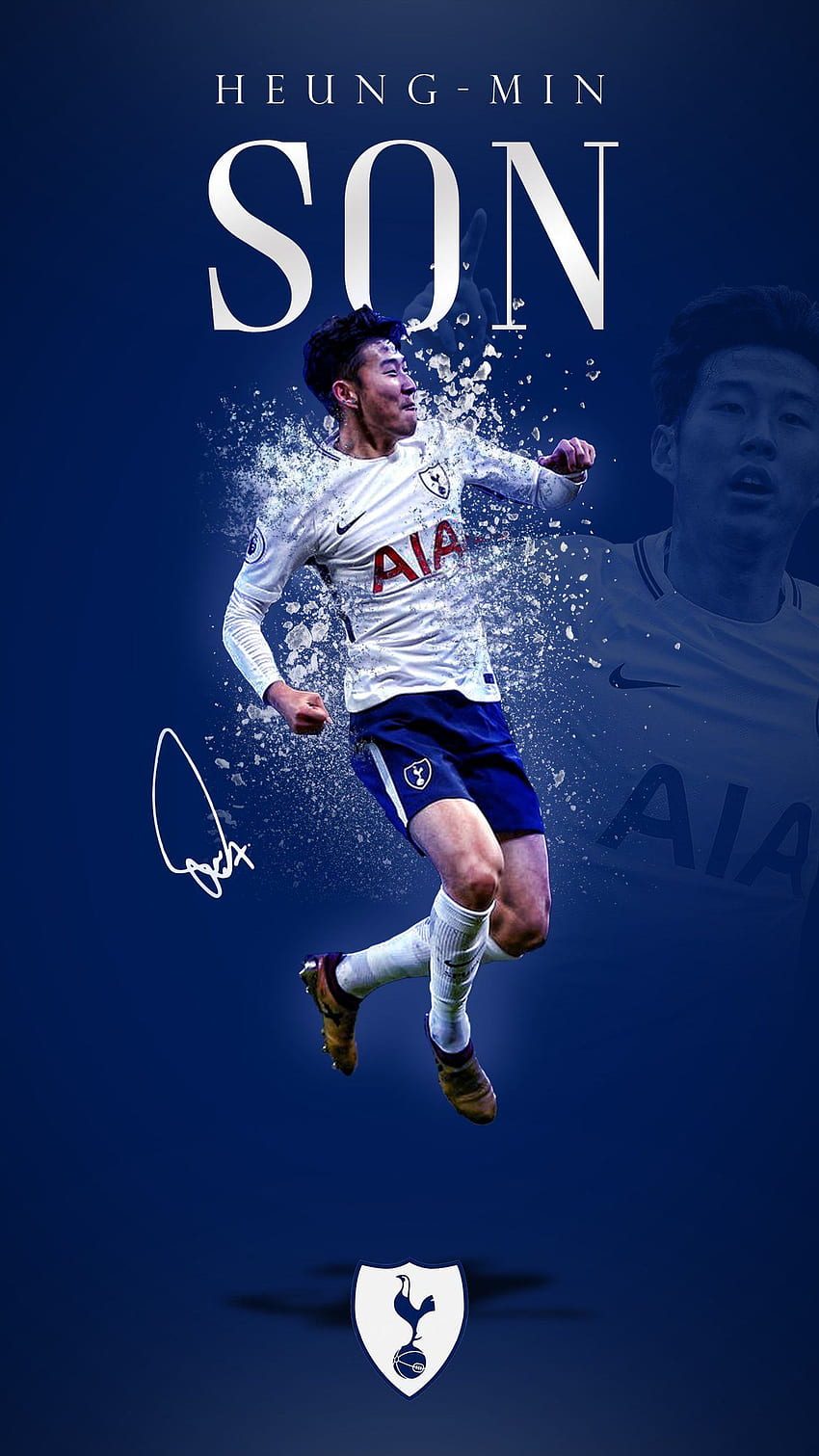 GraphicSam włączony. Tottenham, Tottenham Hotspur, Son Heung-Min Tapeta na telefon HD