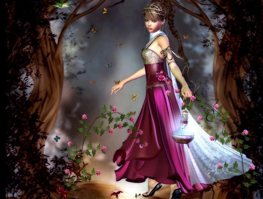 Fairy Tale Princess Wallpaper Princesses by Selmacardoso - Etsy Ireland