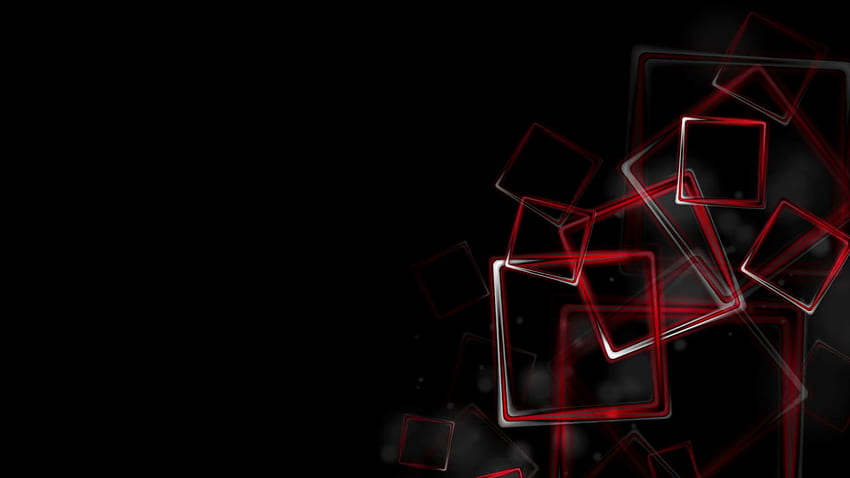 Rosso Scuro Quadrati Lucidi Movimento Astratto Design - Nero E Rosso Sfondo HD