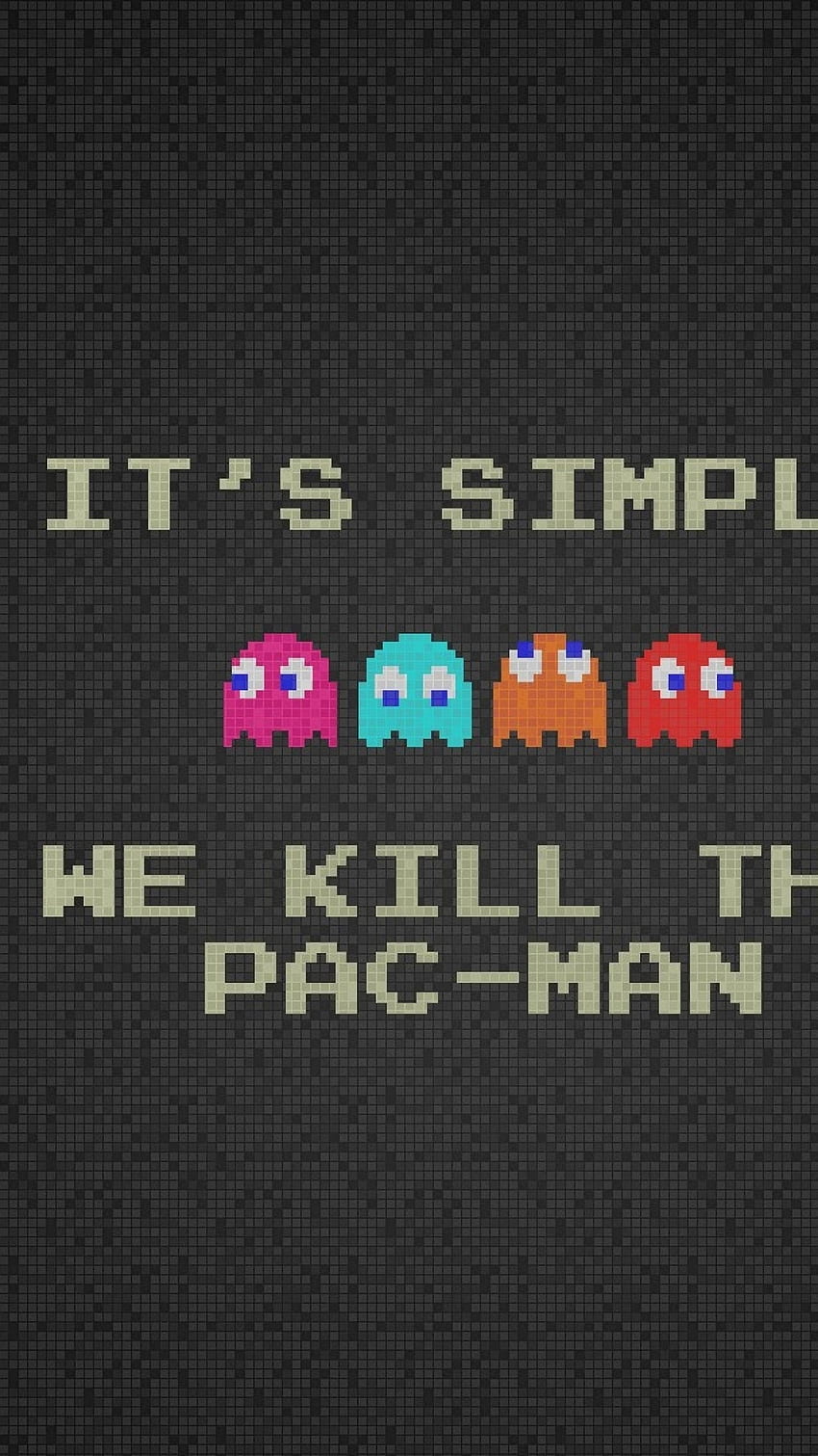 pacman, quote, characters, background, font HD phone wallpaper