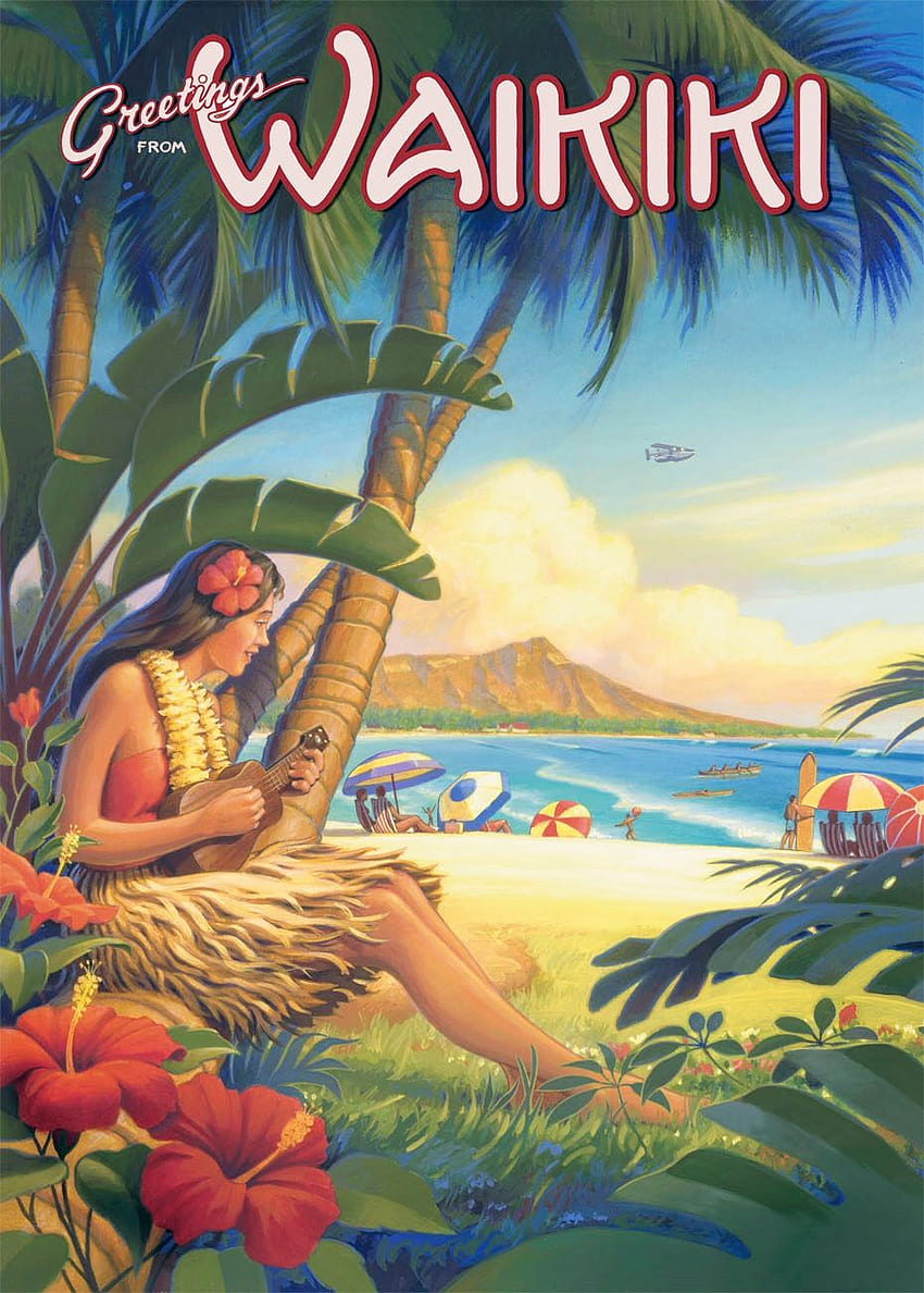 Posters Kerne Erickson Vintage Art Print Travel Art Paintings [] for your , Mobile & Tablet. Explore Vintage Hawaiian . Hawaiian Print , Hawaiian for Walls HD phone wallpaper