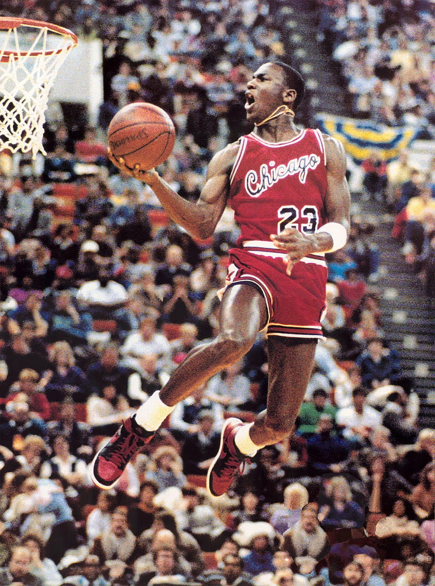 Michael Jordan Dunks , Michael Jordan Dunking wallpaper ponsel HD