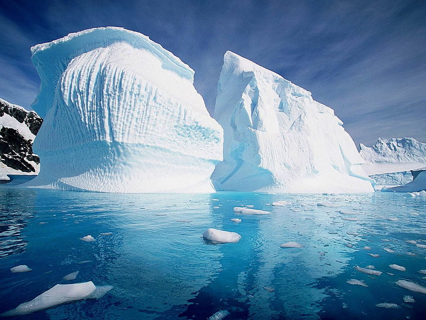 Rocce, iceberg, ghiaccio. , paesaggio dell'Oceano Artico Sfondo HD