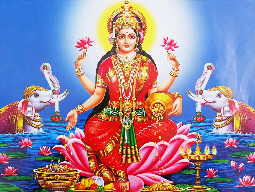 Dios, Dios para PC, Hvga - Lord Lakshmi -, Lord Lakshmi Devi fondo de pantalla