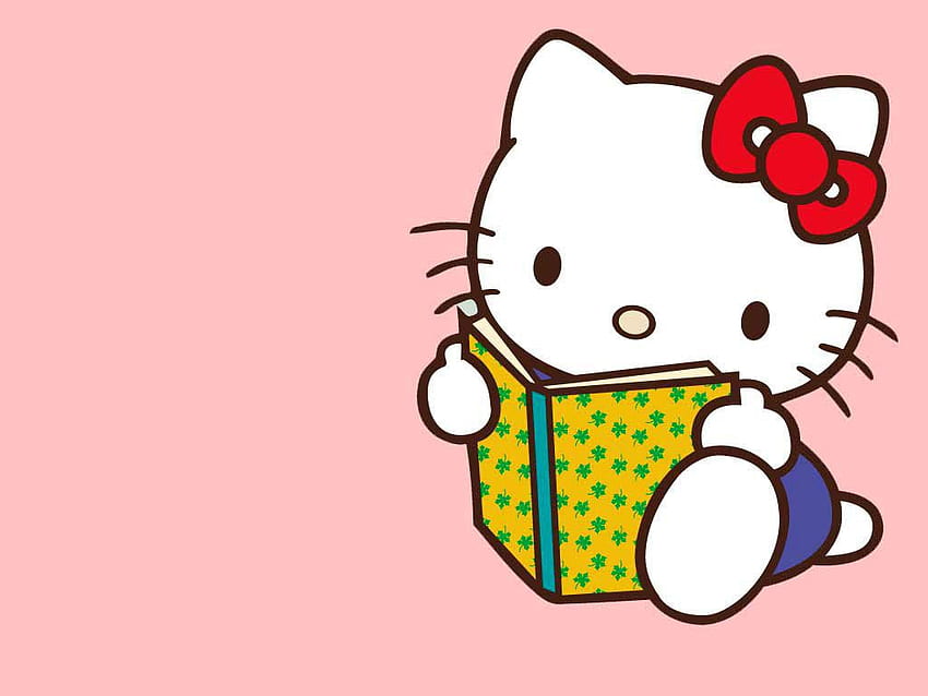 Hello Kitty Reading Book . Hello Kitty, Kawaii Hello Kitty HD wallpaper