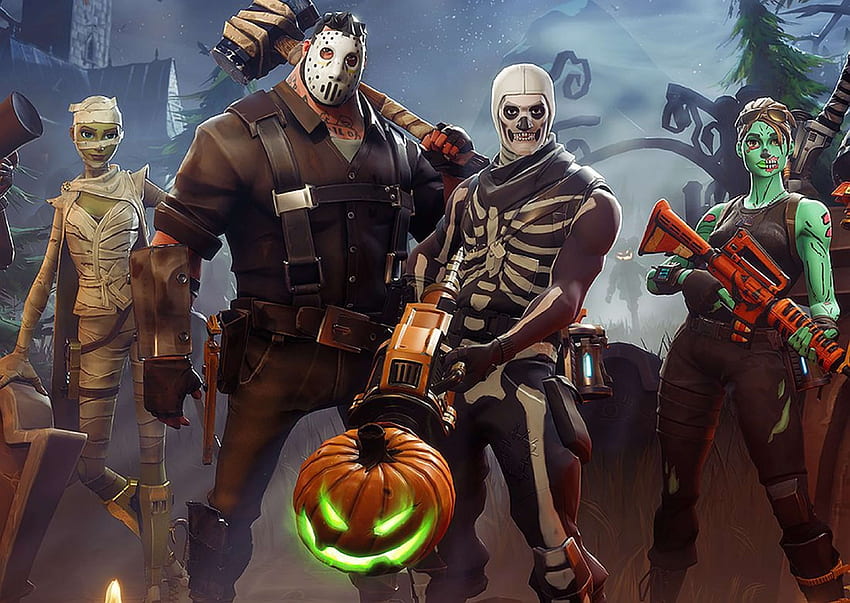 Fortnite Skull Trooper for iPad . Halloween HD wallpaper