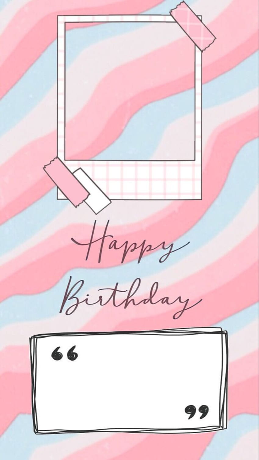 Templat biray pink!. Kartu ulang tahun, Kartu ulang tahun buatan tangan, Ilustrasi kartu ucapan, Aesthetic Happy Birtay wallpaper ponsel HD