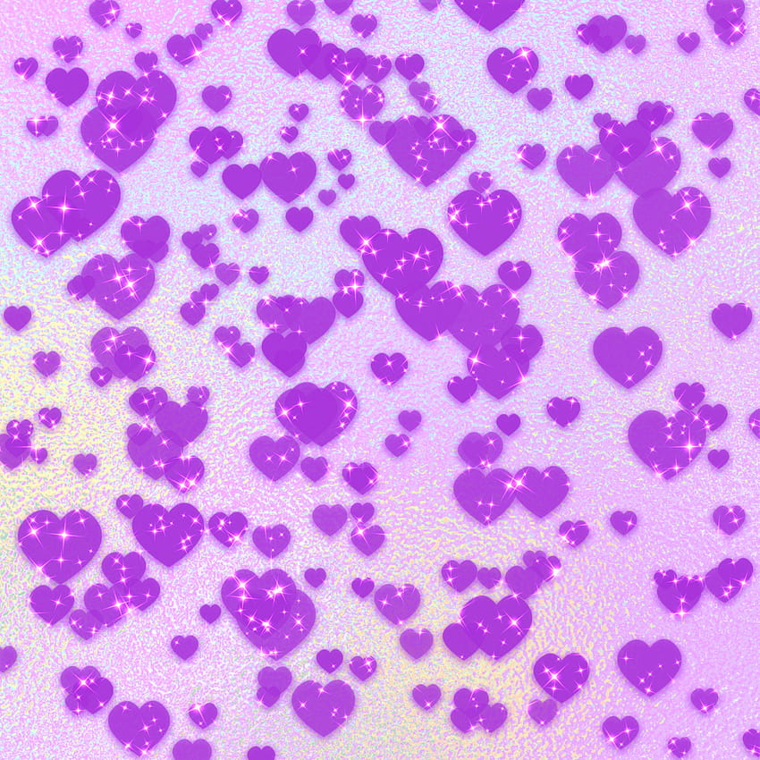 Purple glitter hearts, background, pattern HD phone wallpaper | Pxfuel