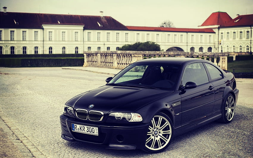 mobil BMW M3 E46 hitam Wallpaper HD