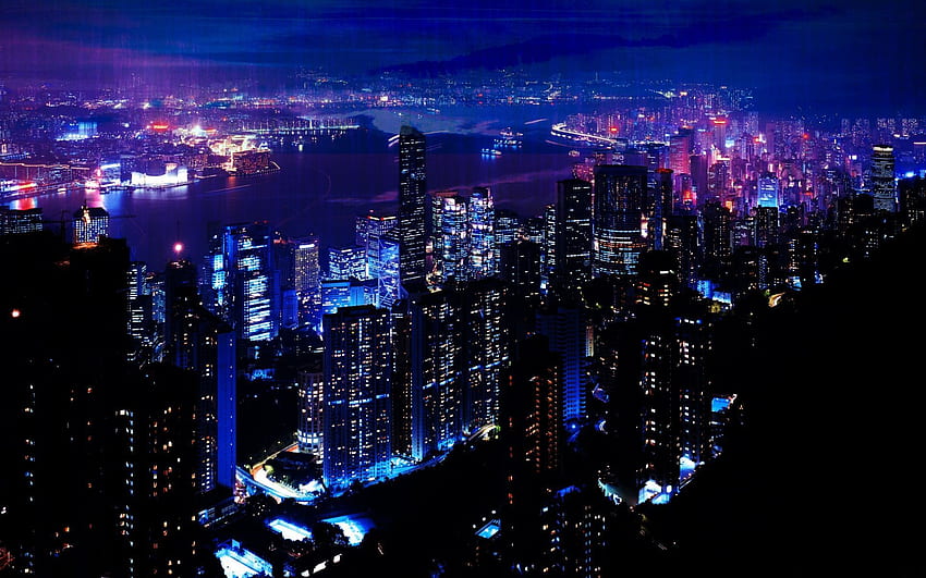 City Night Background, Starling City HD wallpaper