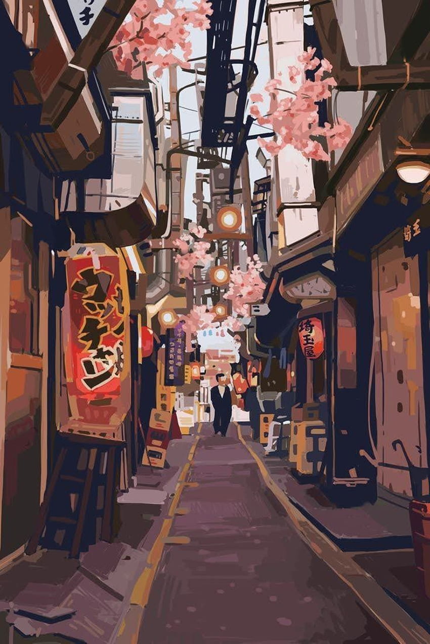 Distance. Art , Anime scenery , Anime scenery, 8 Bit Japan HD phone wallpaper