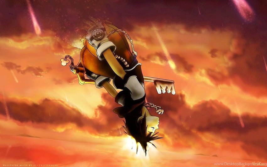 Keyblade Kingdom Hearts Sora Kingdom Hearts Falling . Background HD wallpaper