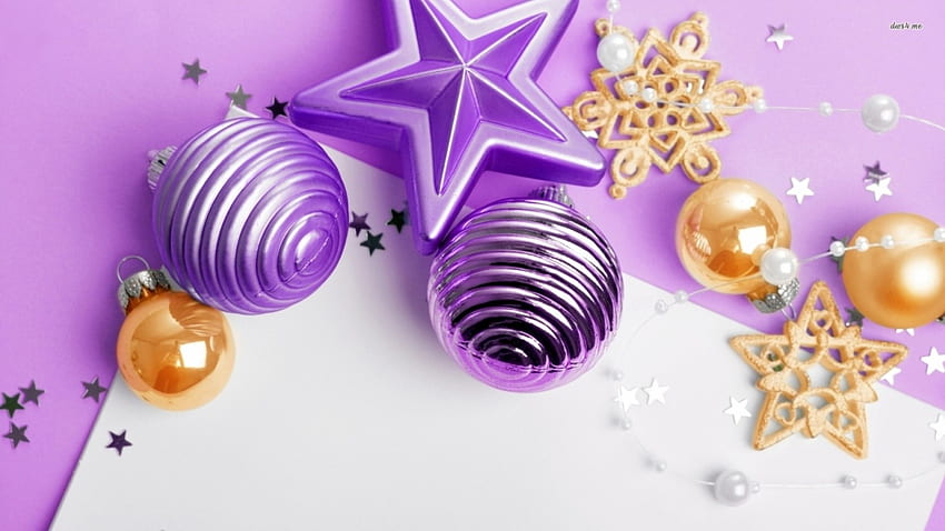 Christmas Decorations, Baubles, Christmas, Decorations, Purple HD wallpaper
